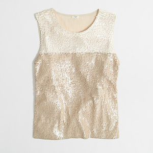 J. Crew Factory Colorblock Sequin Tank Top